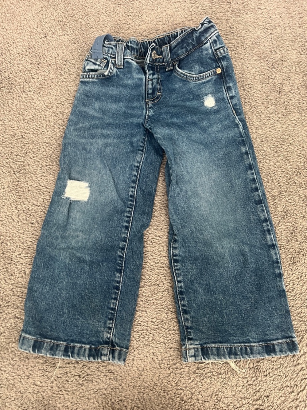 Cat & Jack Wide-Leg Distressed Denim Jeans - Blue